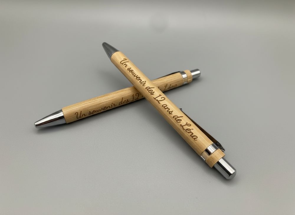 Gravure laser personnalisée sur stylo