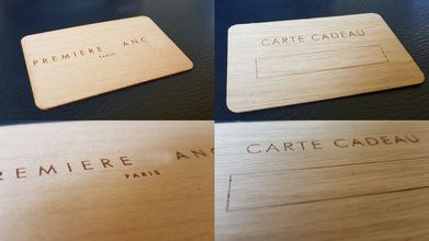 Carte cadeau en CP hêtre 0.8 mm (une seule face hêtre)