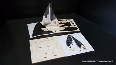 Carte de voeux et maquettes par technologie laser