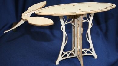 Maquette table en peuplier