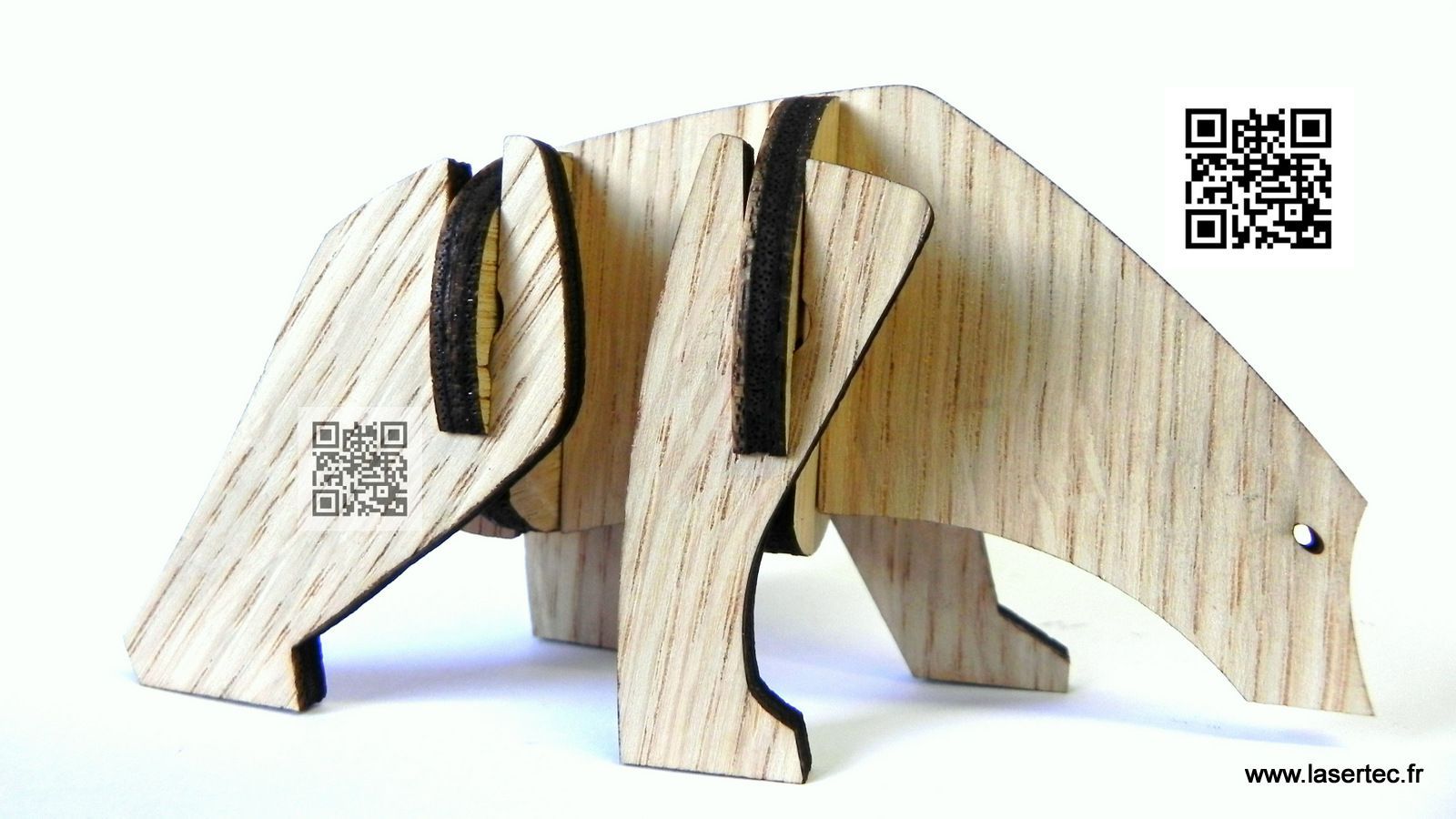 ours en bois découpé au laser