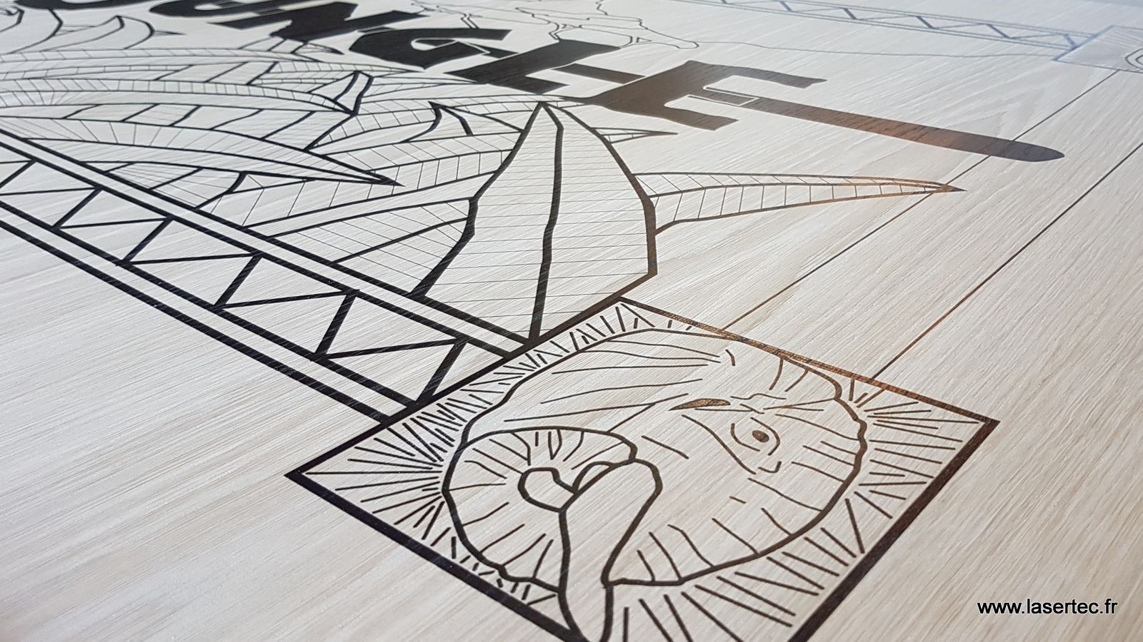 impression numérique sur CP Chêne.