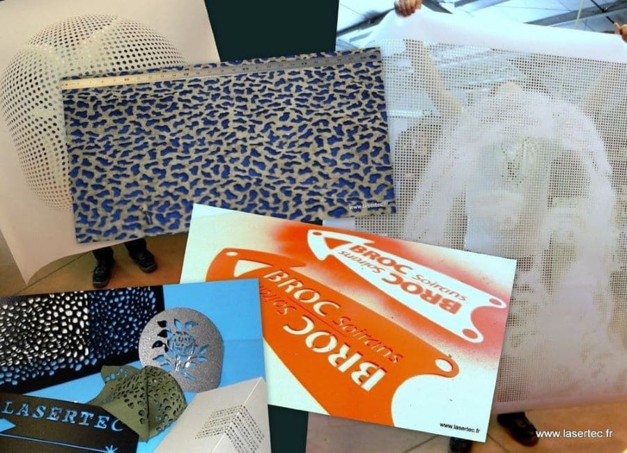 Découpe laser de pochoirs plusieurs couleurs et motifs