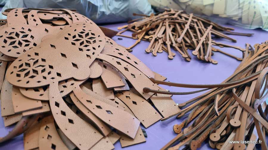 decoupe laser cuir véritable