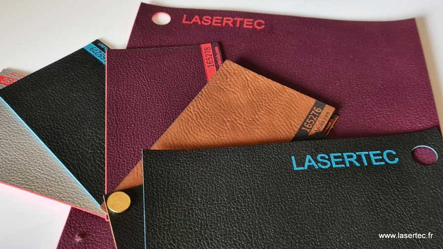 marquage laser cuir synthétique