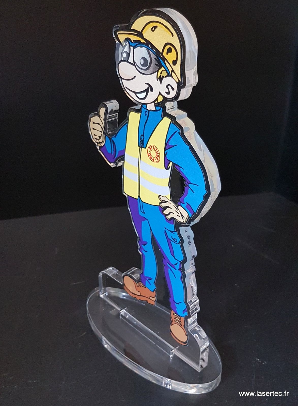 trophée en plexi transparent