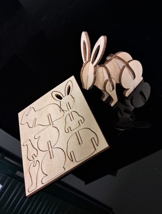 emboitement lapin découpe laser CP peuplier 3mm