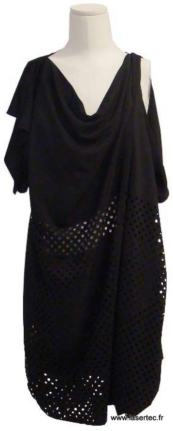 découpe laser tissu robe