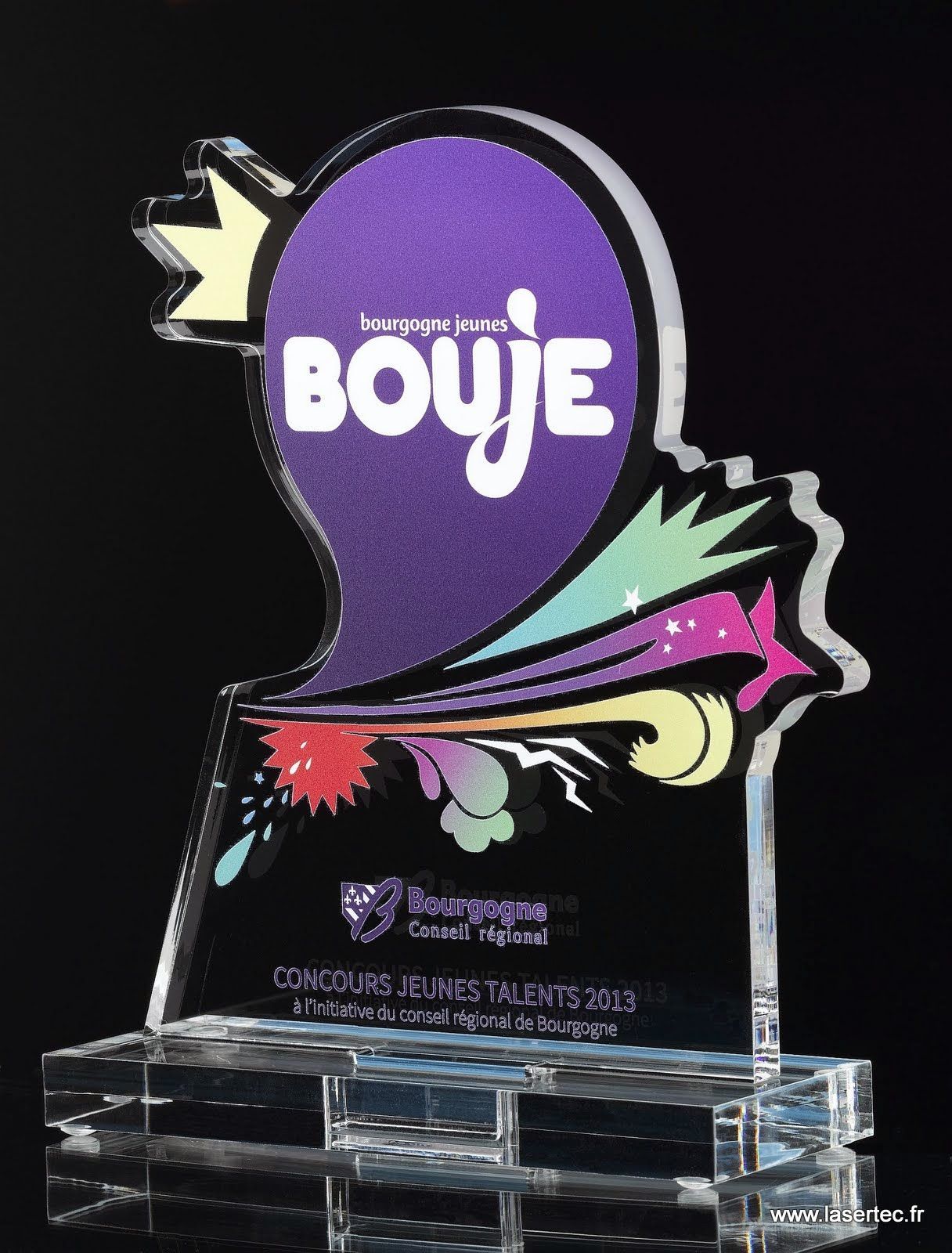 trophée plexi imprimé en laser