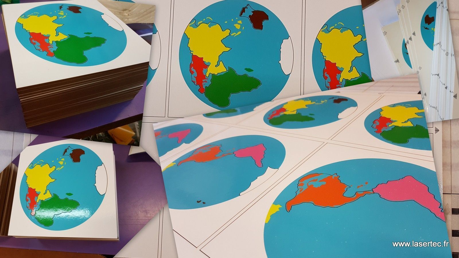 maquette en carton imprimé découpé au laser