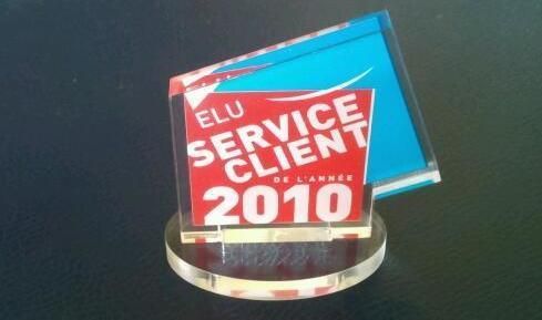 Trophée service client 2010 serigraphie